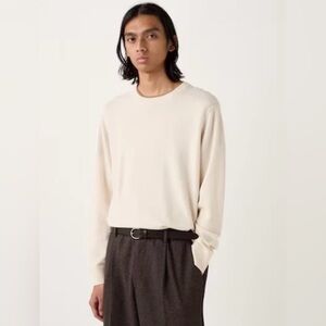 NWT Men’s Uniqlo 100% cashmere crew neck sweater color natural size medium